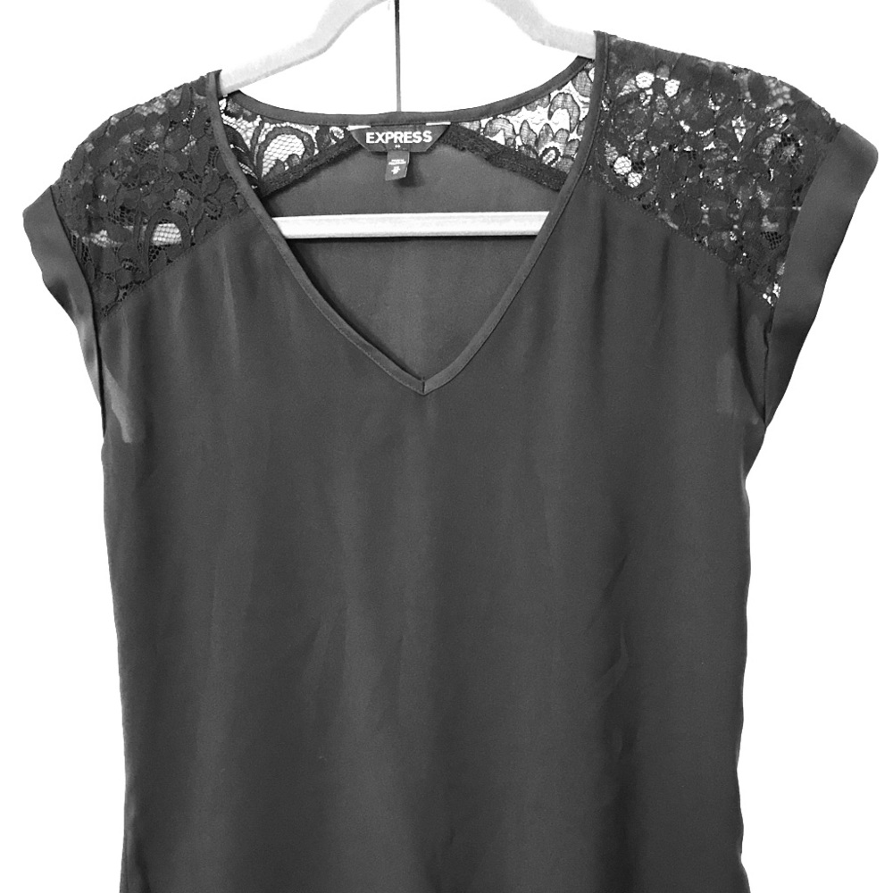 Sheer v-neck blouse